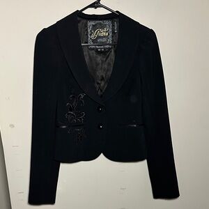 Guess Black Embroidered Women's Blazer